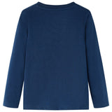 VidaXL Kindershirt met lange mouwen 140 marineblauw