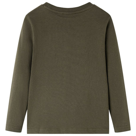 Vidaxl kindershirt met lange mouwen 92 kakikleurig