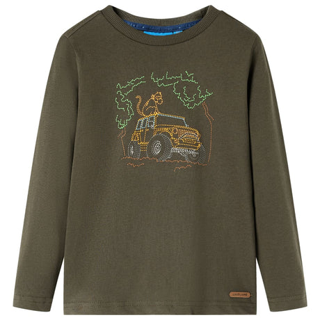 Vidaxl kindershirt met lange mouwen 104 kakikleurig