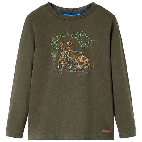 Vidaxl kindershirt met lange mouwen 128 kakikleurig