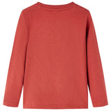 Vidaxl kindershirt met lange mouwen 92 roodbruin