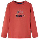 VidaXL Kindershirt met lange mouwen 104 roodbruin