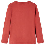 Vidaxl kindershirt met lange mouwen 116 roodbruin