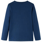 Vidaxl kindershirt met lange mouwen 92 marineblauw
