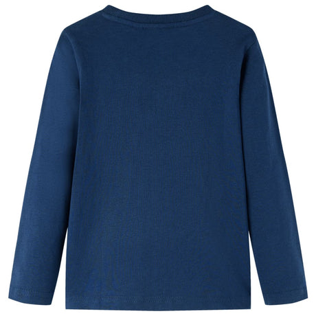 Vidaxl kindershirt met lange mouwen 92 marineblauw
