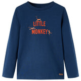 Vidaxl kindershirt met lange mouwen 140 marineblauw