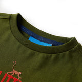 VidaXL Kindershirt met lange mouwen 92 donkerkakikleurig