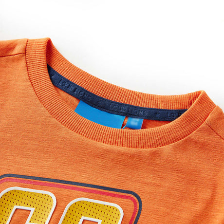 Vidaxl kindershirt met lange mouwen 104 donkeroranje