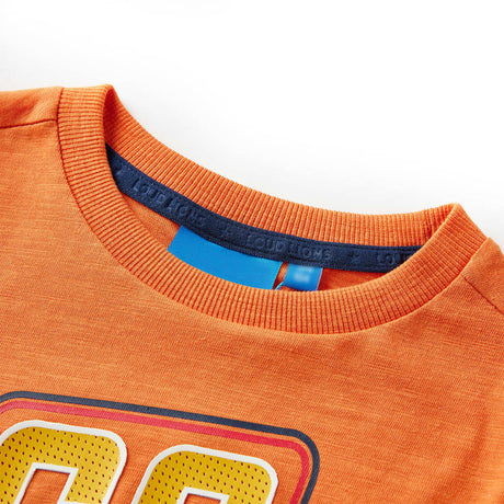 Vidaxl kindershirt met lange mouwen 116 donkeroranje