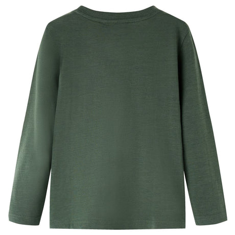 Vidaxl kindershirt met lange mouwen 92 donkergroen