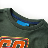 Vidaxl kindershirt met lange mouwen 92 donkergroen