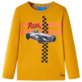Vidaxl kindershirt met lange mouwen 128 okerkleurig