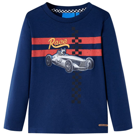 Vidaxl kindershirt met lange mouwen 104 marineblauw