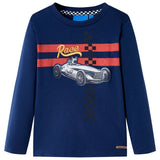 Vidaxl kindershirt met lange mouwen 116 marineblauw