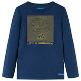 Vidaxl kindershirt met lange mouwen 92 marineblauw