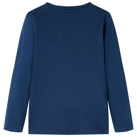 Vidaxl kindershirt met lange mouwen 92 marineblauw