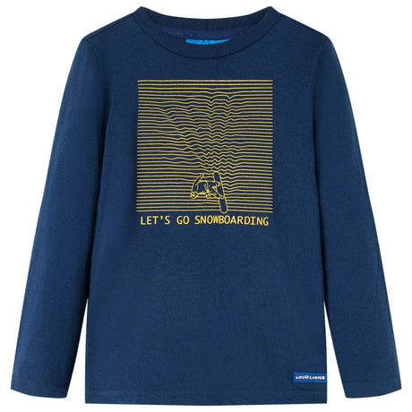 Vidaxl kindershirt met lange mouwen 128 marineblauw