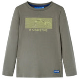 Vidaxl kindershirt met lange mouwen 104 kakikleurig