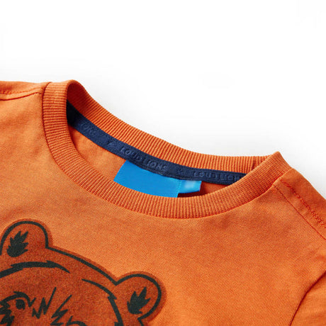 Vidaxl kindershirt met lange mouwen 104 donkeroranje