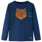 Vidaxl kindershirt met lange mouwen 92 marineblauw