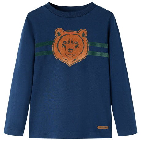 Vidaxl kindershirt met lange mouwen 92 marineblauw