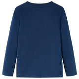 Vidaxl kindershirt met lange mouwen 92 marineblauw