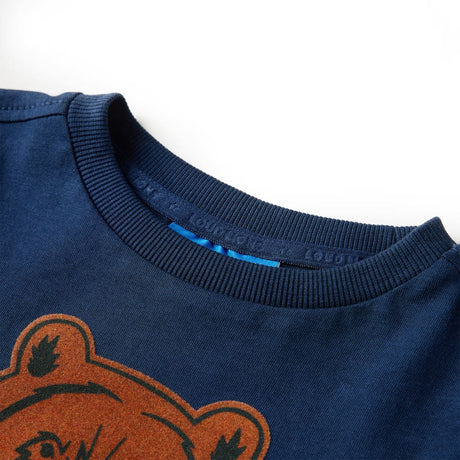 Vidaxl kindershirt met lange mouwen 116 marineblauw