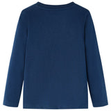 Vidaxl kindershirt met lange mouwen 128 marineblauw