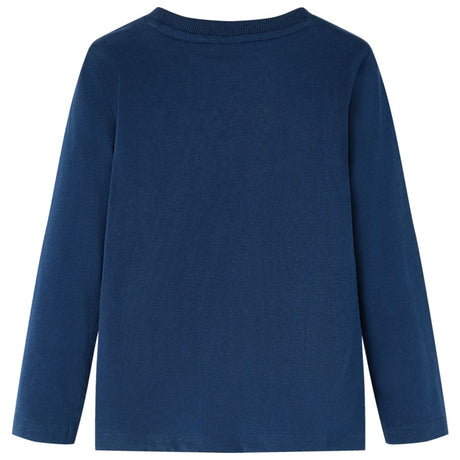 Vidaxl kindershirt met lange mouwen 128 marineblauw