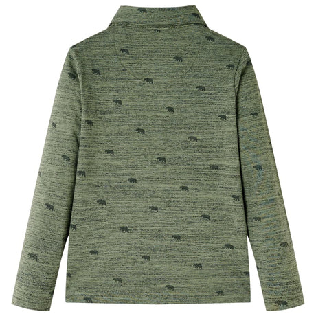 Vidaxl kindershirt 116 gemêleerd kakikleurig
