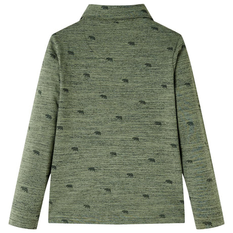 Vidaxl kindershirt 140 gemêleerd kakikleurig
