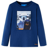 Vidaxl kindershirt met lange mouwen 104 jeansblauw