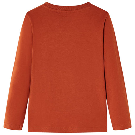 Vidaxl kindershirt met lange mouwen 140 lichtroestkleurig