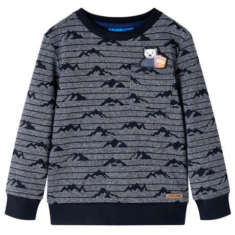 Vidaxl kindertrui 128 gemêleerd marineblauw