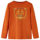 Vidaxl kindershirt met lange mouwen 104 lichtroestkleurig