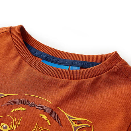 Vidaxl kindershirt met lange mouwen 104 lichtroestkleurig