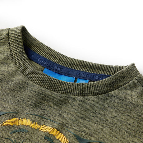 Vidaxl kindershirt met lange mouwen 104 gemêleerd kakikleurig