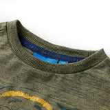 Vidaxl kindershirt met lange mouwen 128 gemêleerd kakikleurig