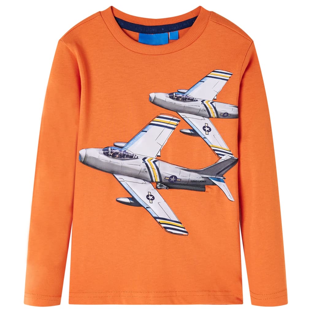 VidaXL Kindershirt met lange mouwen 140 donkeroranje