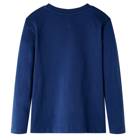 Vidaxl kindershirt met lange mouwen 92 marineblauw