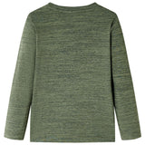 Vidaxl kindershirt met lange mouwen 104 gemêleerd kakikleurig