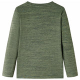 Vidaxl kindershirt met lange mouwen 116 gemêleerd kakikleurig