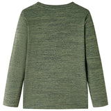 Vidaxl kindershirt met lange mouwen 128 gemêleerd kakikleurig