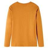 Vidaxl kindershirt met lange mouwen 116 donkerokerkleurig