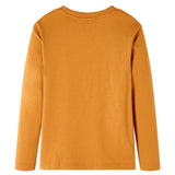 Vidaxl kindershirt met lange mouwen 128 donkerokerkleurig