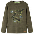 Vidaxl kindershirt met lange mouwen 104 gemêleerd kakikleurig