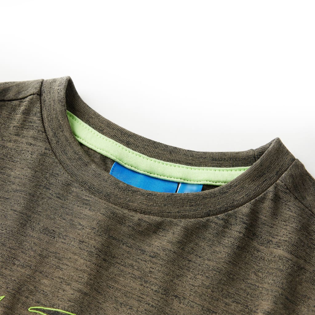Vidaxl kindershirt met lange mouwen 104 gemêleerd kakikleurig