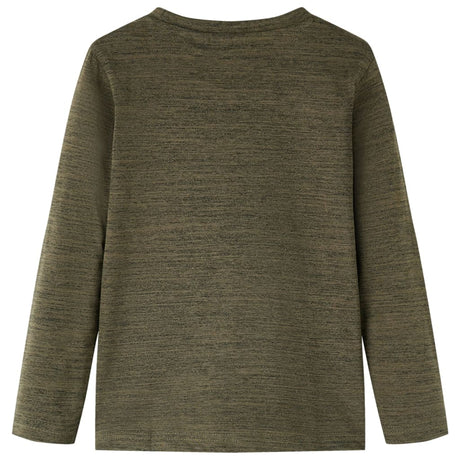 Vidaxl kindershirt met lange mouwen 128 gemêleerd kakikleurig
