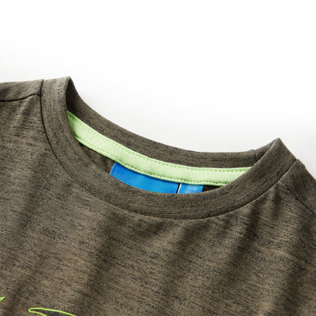 Vidaxl kindershirt met lange mouwen 128 gemêleerd kakikleurig