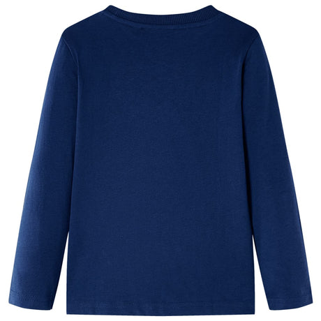 Vidaxl kindershirt met lange mouwen 128 marineblauw